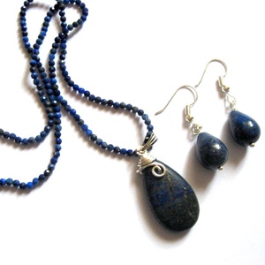 set bijuterii cu lapis lazuli 52553 - Artynos.ro