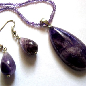 set bijuterii cu ametist 52589 - bijuterii - seturi de bijuterii - Artynos.ro