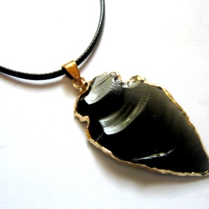 colier obsidian 52591 - bijuterii - coliere - coliere cu pandative - Artynos.ro