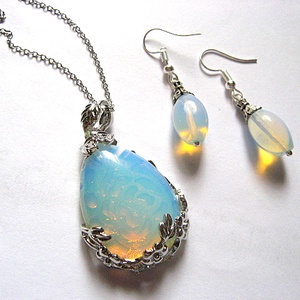 set bijuterii cu opal 52949 - Artynos.ro