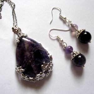 set bijuterii cu  ametist 52951 - Artynos.ro