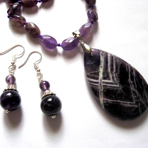 set bijuterii cu ametist  52956 - bijuterii - seturi de bijuterii - Artynos.ro