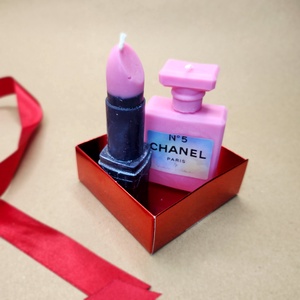 Set lumanari Ruj si Parfum, Casa & Stil de viata, Lumanari, parfumuri, arome, Ceara parfumata, Lumanare si fabricarea lumanarilor, ARTYNOS