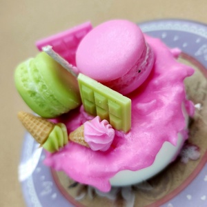 Lumanare Gourmet Sweet Trio Macarons Ice Cream Chocolate - casă & stil de viață - lumânări, parfumuri, arome - lumânări artizanale - Artynos.ro