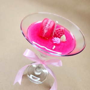Lumânare Martini Exotic cu Macarons - casă & stil de viață - lumânări, parfumuri, arome - ceară parfumată - Artynos.ro
