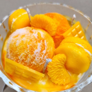 Lumanare Înghețată cu Macarons de Portocală  - casă & stil de viață - lumânări, parfumuri, arome - lumânări artizanale - Artynos.ro