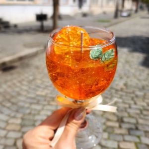 Lumânare Artizanală Aperol Spritz  - casă & stil de viață - lumânări, parfumuri, arome - ceară parfumată - Artynos.ro