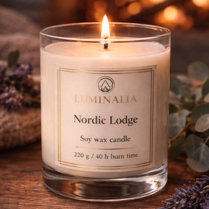 Lumanare 220g Nordic Lodge  - casă & stil de viață - lumânări, parfumuri, arome - felinar cu lumânare - Artynos.ro