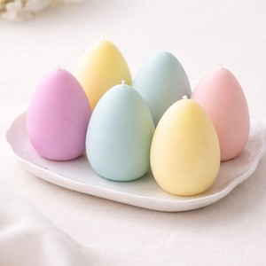 Lumanari decorative ou Paste, 40g, culori pastel, parfumate subtil, handmade, cadou elegant - Artynos.ro