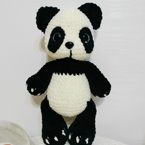 Ursulet panda de catifea , Jucarii si echipamente pentru copii, Plusuri, Ursulet de plus, Crosetat, Cusatura, ARTYNOS