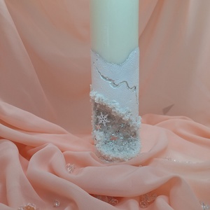 Lumanare Snow White, Casa & Stil de viata, Lumanari, parfumuri, arome, Lumanare - lumanari artizanale, Arta de sticla, Pictura, ARTYNOS