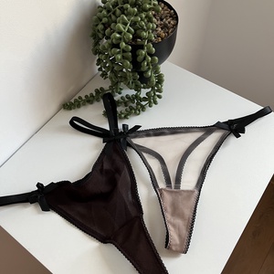 Set 2 perechi chiloti Thong, Imbracaminte si moda, Haine dama, Costume de baie si lenjerie de corp, Cusatura, ARTYNOS
