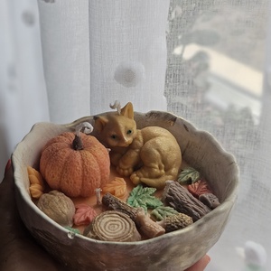 Lumânare Autumn cat - casă & stil de viață - lumânări, parfumuri, arome - lumânări artizanale - Artynos.ro