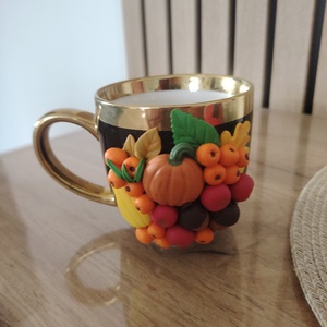 Cana cu detalii de toamna  - casă & stil de viață - echipamente de bucătărie - accesorii de servire - căni - Artynos.ro