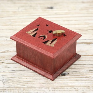 Silent noapte cutie muzicala rosu, Carti si creatii cu tematica muzicala, cadouri, Instrumente artizanale si muzicale, , ARTYNOS