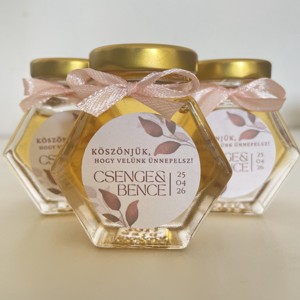 Cadou de multumire pentru nunta cu miere - Hexagon in picioare - 50 ml - Artynos.ro