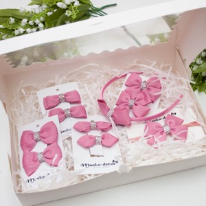 Pachet cadou pentru coafură - Raspberry Pink - îmbrăcăminte și modă - accesorii păr - bandă de păr și agrafe păr - Artynos.ro