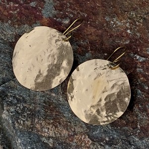 Cercei rotunzi, convexi, din alama, Bijuterii, Cercei Hoops, , ARTYNOS