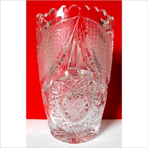 Vază mare din cristal boemian ceh lustruit - casă & stil de viață - decorațiuni de casă - accesorii florale - vaze - Artynos.ro