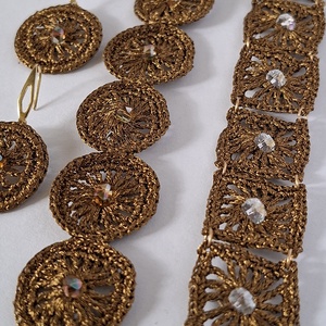 Set bijuterii pe bronz cu cristale transparente aramii - bijuterii - seturi de bijuterii - Artynos.ro