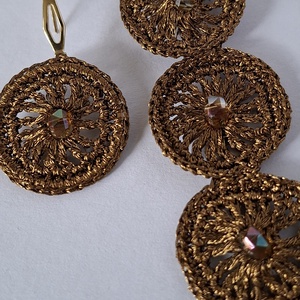 Set bijuterii pe bronz cu cristale transparente aramii - bijuterii - seturi de bijuterii - Artynos.ro