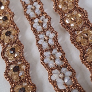 Bratari Crosetate Manual cu Cristale - Colectia Lumina Cooper - Bijuterie Handmade - bijuterii - brățări - brățări împletite - Artynos.ro