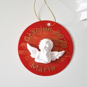 Glob plexiglass personalizat - crăciun - decorațiuni de crăciun de casă - figurine pentru pomul de crăciun - Artynos.ro