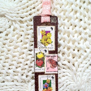 Semn de carte Oldy but Goldy Floral, Carti si creatii cu tematica muzicala, cadouri, Semn de carte, Decoupage, transfer si tehnici servetel, Obiecte pictate, ARTYNOS