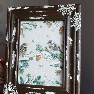 Iarna intr-o ramă  - casă & stil de viață - decorațiuni de casă - decorațiuni de pereți - placă decorativă - Artynos.ro