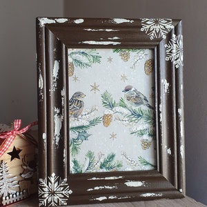 Iarna intr-o ramă  - casă & stil de viață - decorațiuni de casă - decorațiuni de pereți - placă decorativă - Artynos.ro