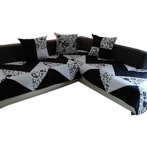 Set Huse Coltar - triunghiuri alb/negru, Casă & Stil de viață, Textile de casă, Cuvertură de pat, Cusătură, Patchwork, matlasare, ARTYNOS