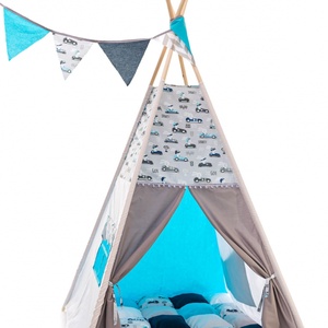 Cort TeePee Mașinute turcoaz  - Artynos.ro