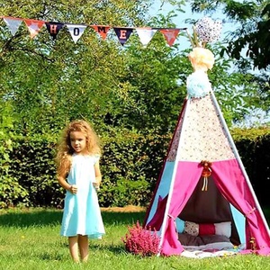 Cort TeePee Fucsia - jucării și echipamente pentru copii - corturi, căsuțe de copii - Artynos.ro