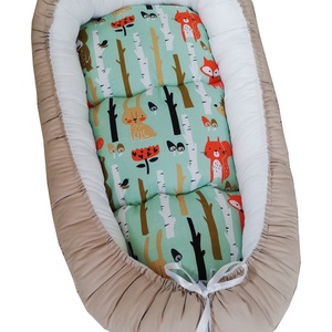 Baby Nest Animalute Din Padure, Alb Cu Bej, Casă & Stil de viață, Echipament pentru camera copiilor, Cuib pentru copii, , ARTYNOS
