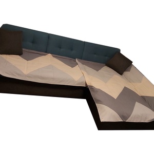 Set Huse Coltar Model ZigZag Gri-Crem, Casă & Stil de viață, Textile de casă, Cuvertură de pat, Cusătură, Patchwork, matlasare, ARTYNOS
