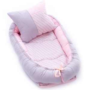 Set Baby Nest Si Pernuta, Roz-gri, Casă & Stil de viață, Echipament pentru camera copiilor, Cuib pentru copii, , ARTYNOS