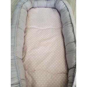 Baby Nest Urias Cu Pernuta Decorativa, Roz Pal-Gri - casă & stil de viață - echipament pentru camera copiilor - cuib pentru copii - Artynos.ro