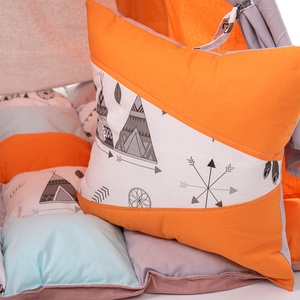 Covoras Pufos TeePee Orange - jucării și echipamente pentru copii - jucării bebeluși - covoraș de joacă - Artynos.ro