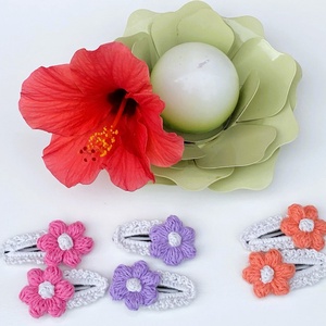Set clame cu floare crosetata - Artynos.ro