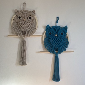 Bufnita macrame, decor boho - casă & stil de viață - accesorii pentru decorat casa - decorațiuni de pereți, decorațiuni suspendate - decorațiuni perete, macramé - Artynos.ro