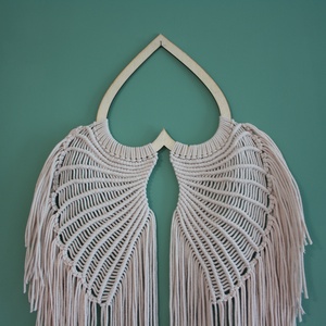 Aripi de inger, macrame - casă & stil de viață - accesorii pentru decorat casa - decorațiuni de pereți, decorațiuni suspendate - decorațiuni perete, macramé - Artynos.ro