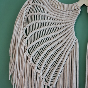 Aripi de inger, macrame - casă & stil de viață - accesorii pentru decorat casa - decorațiuni de pereți, decorațiuni suspendate - decorațiuni perete, macramé - Artynos.ro