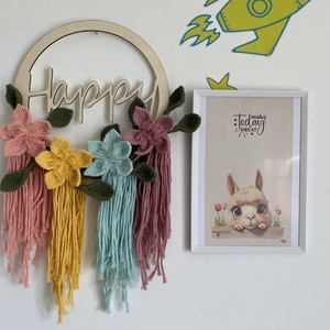 Decoratiune macrame pentru camera copilului - casă & stil de viață - accesorii pentru decorat casa - decorațiuni de pereți, decorațiuni suspendate - decorațiuni perete, macramé - Artynos.ro