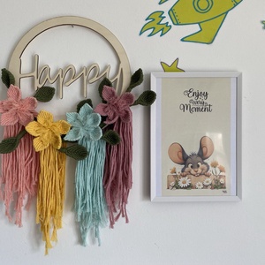 Decoratiune macrame pentru camera copilului - casă & stil de viață - accesorii pentru decorat casa - decorațiuni de pereți, decorațiuni suspendate - decorațiuni perete, macramé - Artynos.ro