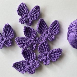 Fluturasi crosetati pentru proiecte personale, handmade. - accessorii și unelte - textile - accesoriu de cusut, călcat - Artynos.ro