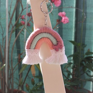 Breloc curcubeu macrame, Geanta si husa, Accesorii genti, Breloc, Impletitura, ARTYNOS