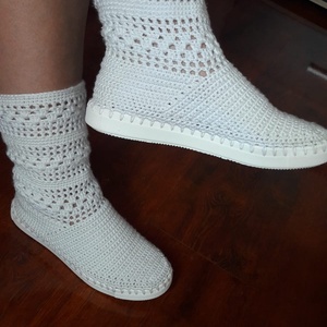 Cizme crosetate lungi - îmbrăcăminte și modă - pantofi, papuci, șosete - adidași - Artynos.ro