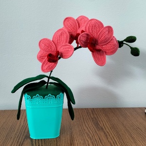 Orhidee crosetata - casă & stil de viață - accesorii pentru decorat casa - suport de flori - ghiveci și jardiniere - Artynos.ro