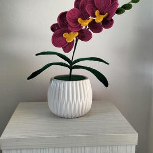 Orhidee crosetata - casă & stil de viață - accesorii pentru decorat casa - suport de flori - ghiveci și jardiniere - Artynos.ro