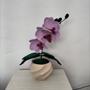 Orhidee crosetata - casă & stil de viață - decorațiuni de casă - accesorii florale - flori în ghiveci - Artynos.ro